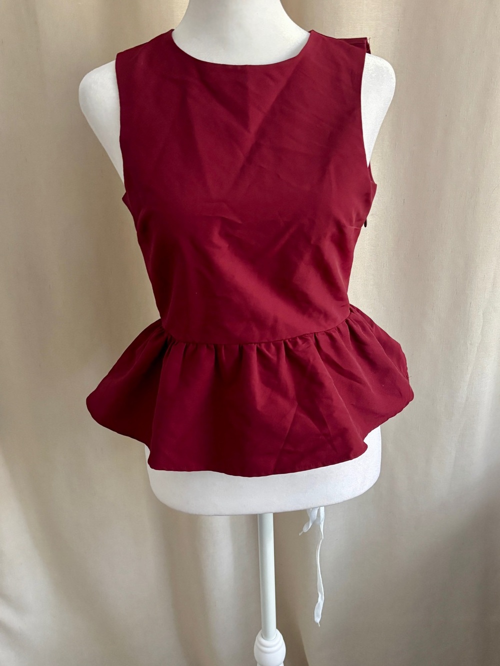 H&M Peplum Bow-Back Top — Size XS